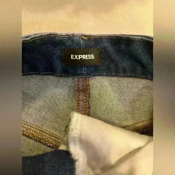 Express flare high waisted jeans distressed - Picture 6 of 15